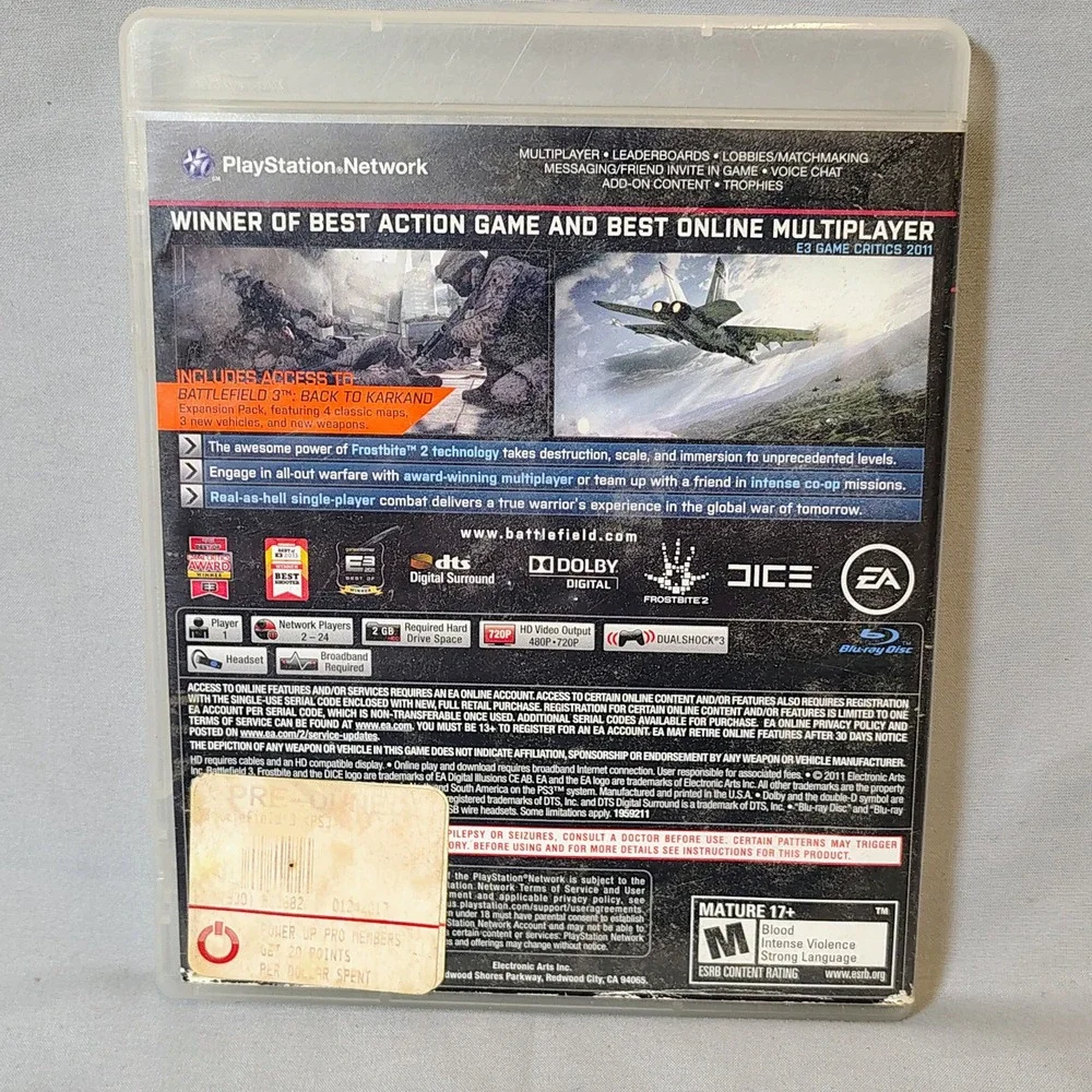 Battlefield 3 Limited Edition Sony‎ PlayStation 3 PS3 2011 EA DICE BLUS-30762LE